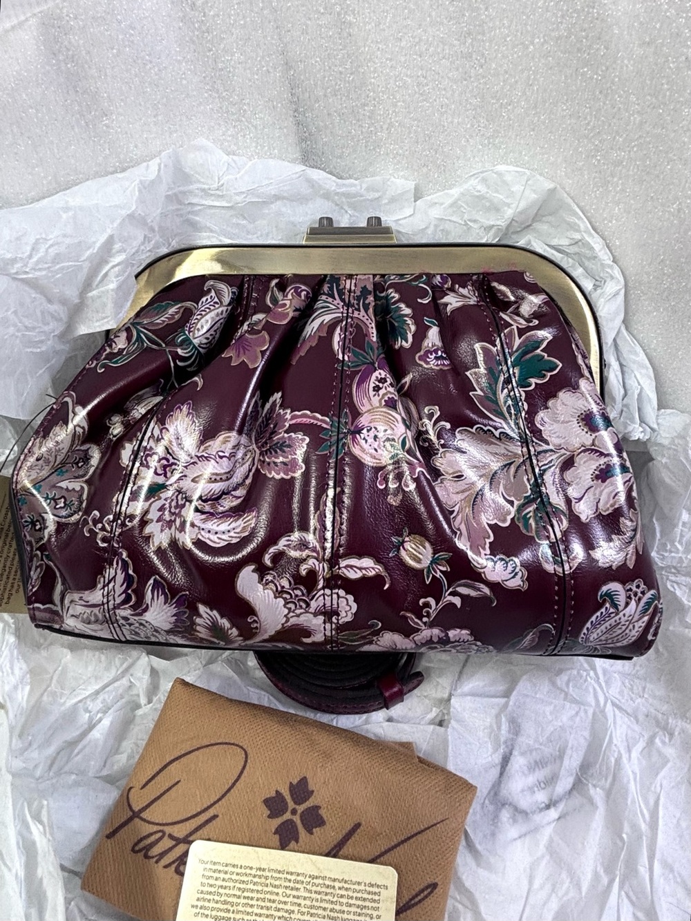 Patricia Nash Verbania Sm Leather Frame C/B. EuroFlrtps. - Picture 4 of 15